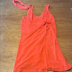 Charlotte Coral Wrap Dress Swim Cover